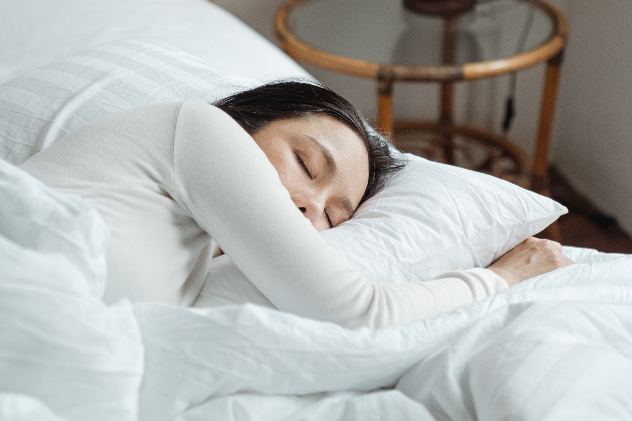 a women sleeping comfortably